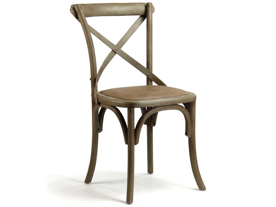 Parisienne Dining Side Chair with Rattan Seat in Raw Umber
